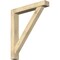 Ekena Millwork Traditional Block Rough Sawn Bracket w/ Offset Brace, Douglas Fir, 6"W x 38"D x 44"H BKT0604X38X44TRA05RDF - alternate 1